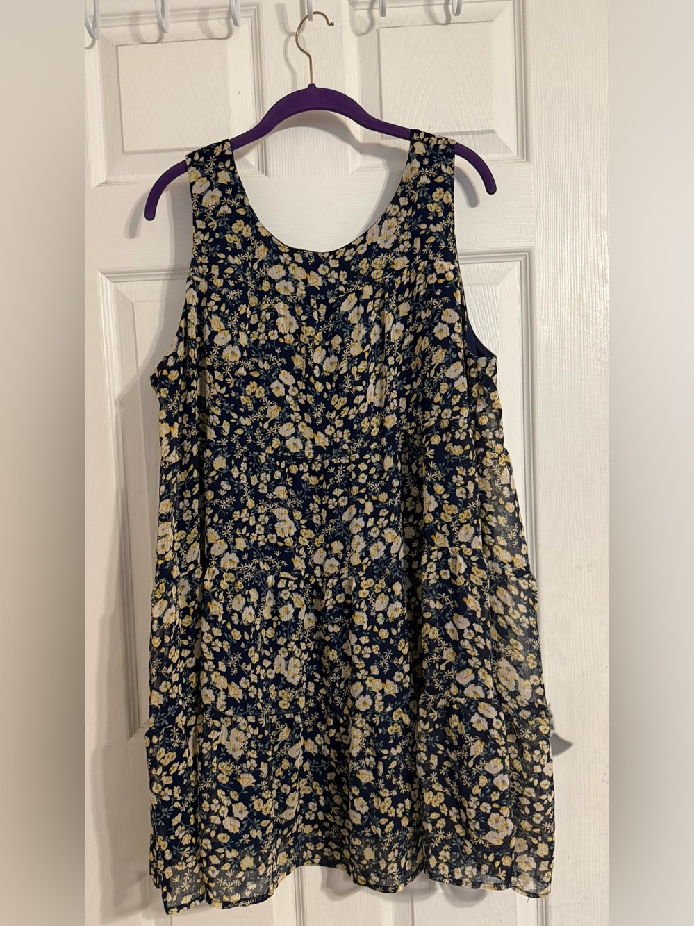 Lily Rose Navy & Yellow Floral Dress